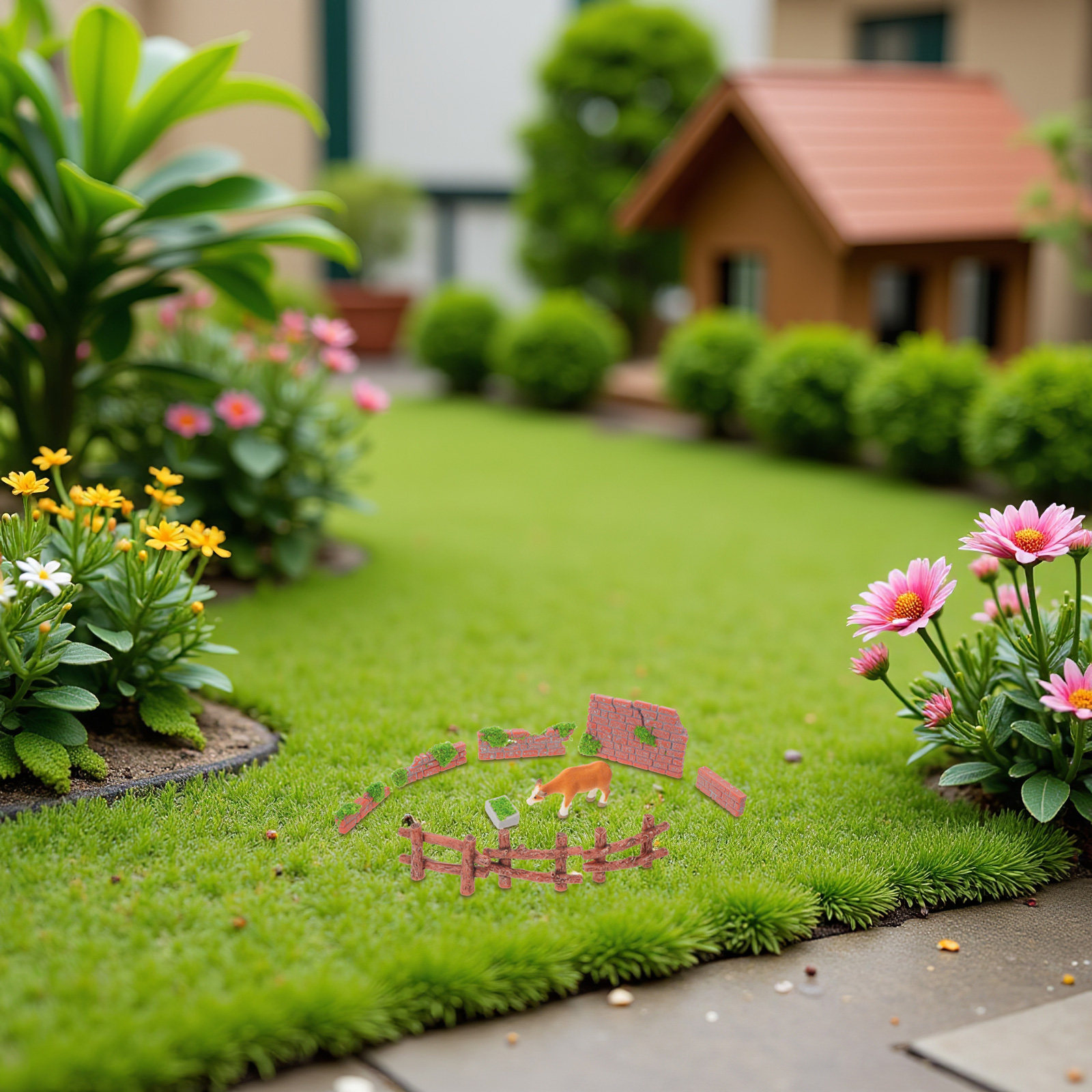 Bonsai Garden Landscape Design - 16 Peças de Cerca Miniatura para