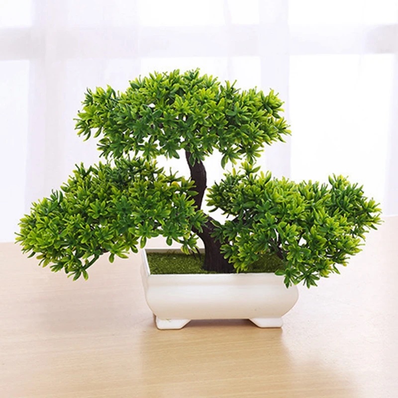 Bonsai Garden For Home - 1 pçs verde plantas artificiais bonsai